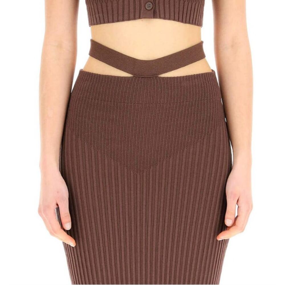 NWT Andreadamo Cut Out Ribbed Mini Skirt - Picture 1 of 10